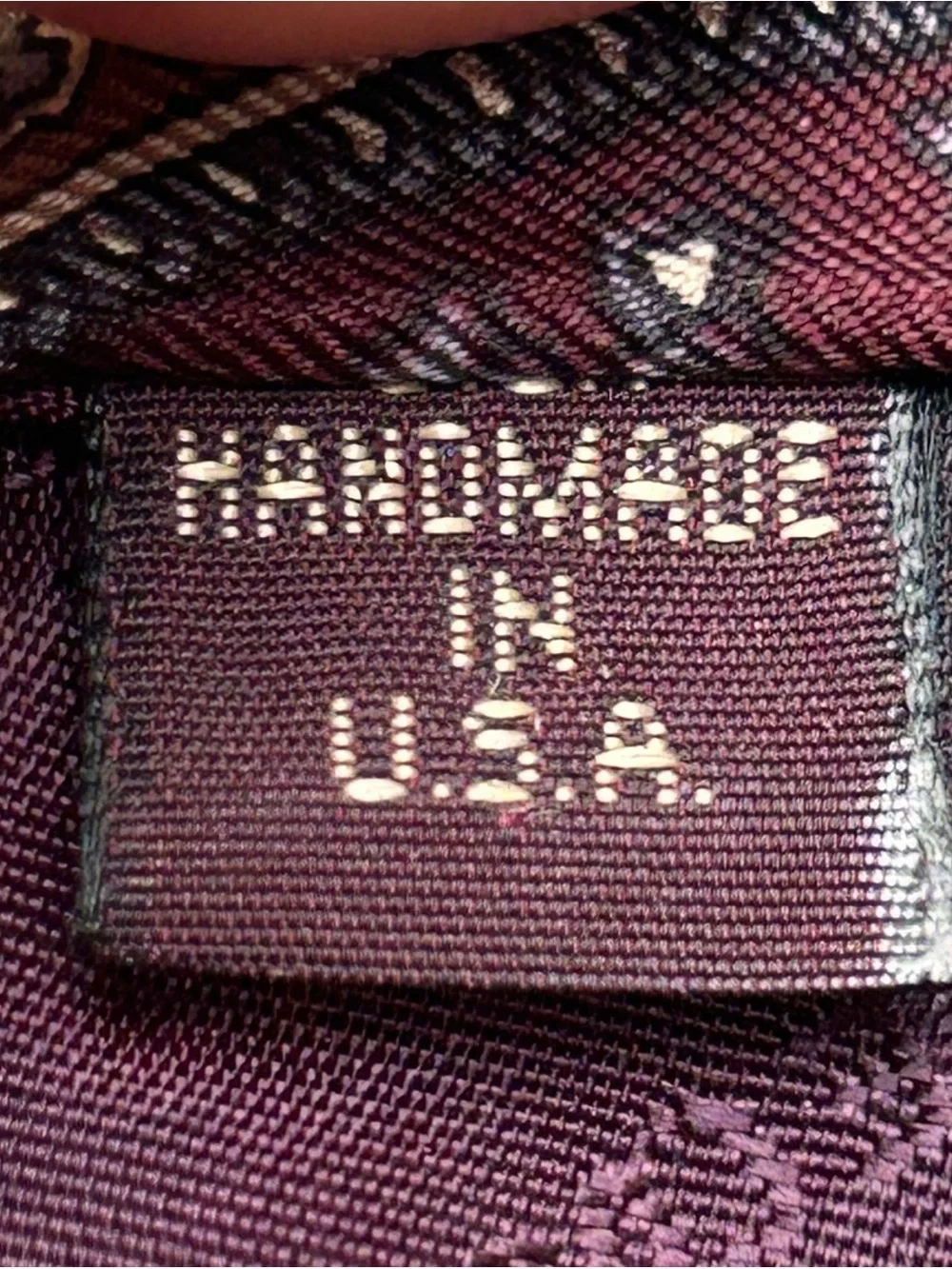 JS. A.Bank Collection Men's Paisley Silk Tie in Burgundy Handmade in USA.